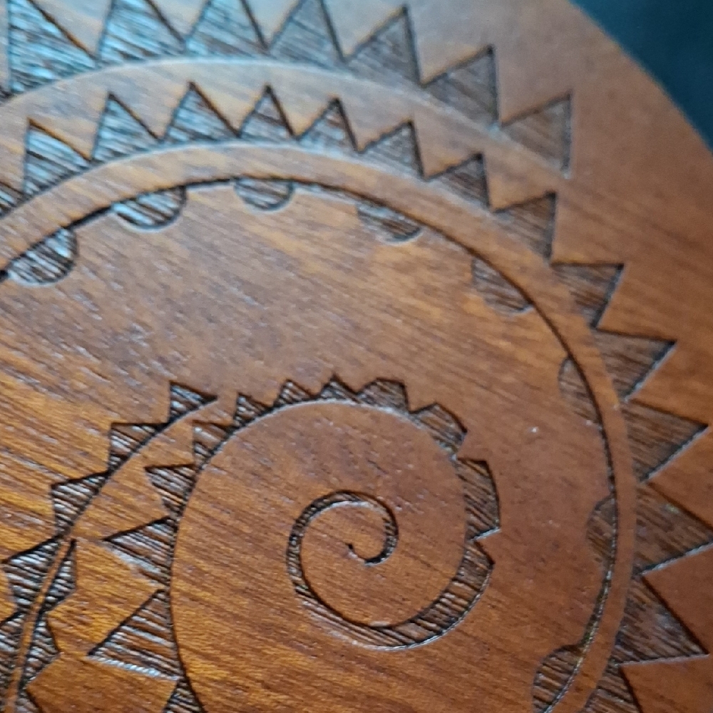 Intricately Carved Brown Ukulele - Picture 3 of 7